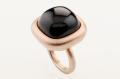 Silver with Transparent Stone Ring - Black image thumbnail