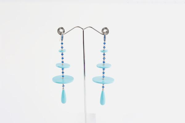 SANTORINI Chandelier Earrings - Turquoise product image
